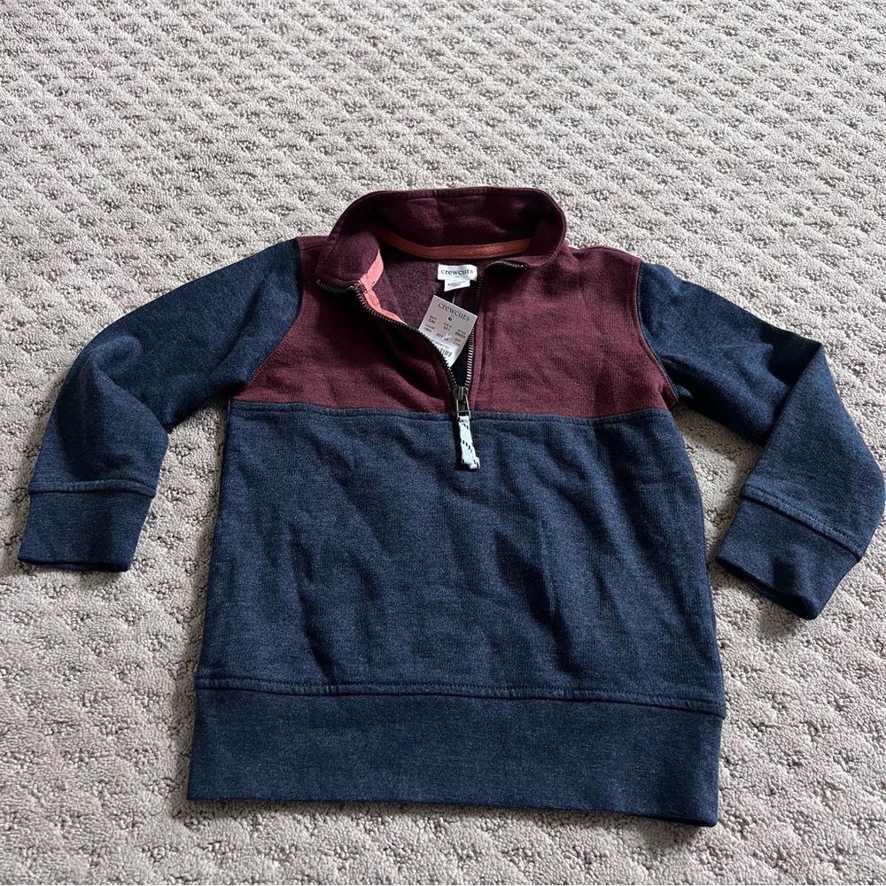 Boys Crewcuts 1/4 Zip, NWT